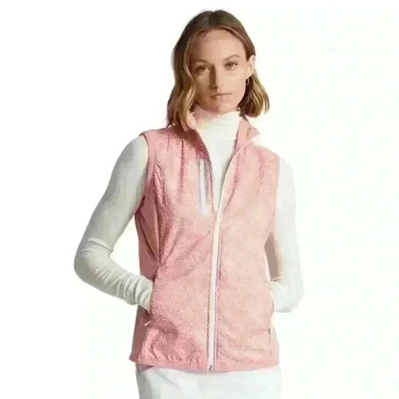 RLX Golf Ralph Lauren Jackets & Blazers - RLX Golf Ralph Lauren Women's XL Printed Terry Sleeveless Full-Zip Vest NWT $178